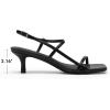 image:imageDREAM PAIRS Womens Low Kitten Heels Square Open Toe Ankle Strap Party Wedding Dressy 216 Inch 2026SS Sandals Shoes With Quiet Heel CapBlack