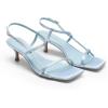 image:imageDREAM PAIRS Womens Low Kitten Heels Square Open Toe Ankle Strap Party Wedding Dressy 216 Inch 2026SS Sandals Shoes With Quiet Heel CapBlue