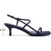 image:imageDREAM PAIRS Womens Low Kitten Heels Square Open Toe Ankle Strap Party Wedding Dressy 216 Inch 2026SS Sandals Shoes With Quiet Heel CapNavy