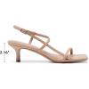 image:imageDREAM PAIRS Womens Low Kitten Heels Square Open Toe Ankle Strap Party Wedding Dressy 216 Inch 2026SS Sandals Shoes With Quiet Heel CapNude