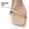image:imageDREAM PAIRS Womens Low Kitten Heels Square Open Toe Ankle Strap Party Wedding Dressy 216 Inch 2026SS Sandals Shoes With Quiet Heel CapNude