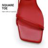 image:imageDREAM PAIRS Womens Low Kitten Heels Square Open Toe Ankle Strap Party Wedding Dressy 216 Inch 2026SS Sandals Shoes With Quiet Heel CapRed
