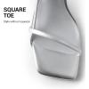 image:imageDREAM PAIRS Womens Low Kitten Heels Square Open Toe Ankle Strap Party Wedding Dressy 216 Inch 2026SS Sandals Shoes With Quiet Heel CapSilver