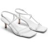 image:imageDREAM PAIRS Womens Low Kitten Heels Square Open Toe Ankle Strap Party Wedding Dressy 216 Inch 2026SS Sandals Shoes With Quiet Heel CapWhite