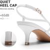 image:imageDREAM PAIRS Womens Low Kitten Heels Square Open Toe Ankle Strap Party Wedding Dressy 216 Inch 2026SS Sandals Shoes With Quiet Heel CapWhite