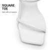 image:imageDREAM PAIRS Womens Low Kitten Heels Square Open Toe Ankle Strap Party Wedding Dressy 216 Inch 2026SS Sandals Shoes With Quiet Heel CapWhite