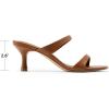 image:imageDREAM PAIRS Womens Low Kitten Heels Square Toe Two Strap Heeled Sandals Dress Casual Summer Mules ShoesBrown