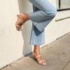 image:imageDREAM PAIRS Womens Low Kitten Heels Square Toe Two Strap Heeled Sandals Dress Casual Summer Mules ShoesNude