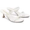 image:imageDREAM PAIRS Womens Low Kitten Heels Square Toe Two Strap Heeled Sandals Dress Casual Summer Mules ShoesWhite