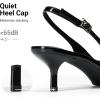 image:imageDREAM PAIRS Womens Slingback Kitten Heels Pointed Toe 217 Inch Low Bow Dress Shoes All Day Wear Comfortable Formal Wedding PumpsBlackpat