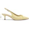 image:imageDREAM PAIRS Womens Slingback Kitten Heels Pointed Toe 217 Inch Low Bow Dress Shoes All Day Wear Comfortable Formal Wedding PumpsYellow