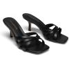 image:imageDREAM PAIRS Womens Square Open Toe Flip Flops Strappy Kitten Heels 25 inch Stability Cute Thong Mules Sandals with Cushioned Insoles for Allday WearBlack