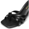 image:imageDREAM PAIRS Womens Square Open Toe Flip Flops Strappy Kitten Heels 25 inch Stability Cute Thong Mules Sandals with Cushioned Insoles for Allday WearBlack
