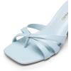 image:imageDREAM PAIRS Womens Square Open Toe Flip Flops Strappy Kitten Heels 25 inch Stability Cute Thong Mules Sandals with Cushioned Insoles for Allday WearLight Blue