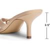 image:imageDREAM PAIRS Womens Square Open Toe Flip Flops Strappy Kitten Heels 25 inch Stability Cute Thong Mules Sandals with Cushioned Insoles for Allday WearNude