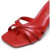 image:imageDREAM PAIRS Womens Square Open Toe Flip Flops Strappy Kitten Heels 25 inch Stability Cute Thong Mules Sandals with Cushioned Insoles for Allday WearRed