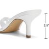 image:imageDREAM PAIRS Womens Square Open Toe Flip Flops Strappy Kitten Heels 25 inch Stability Cute Thong Mules Sandals with Cushioned Insoles for Allday WearWhite