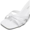 image:imageDREAM PAIRS Womens Square Open Toe Flip Flops Strappy Kitten Heels 25 inch Stability Cute Thong Mules Sandals with Cushioned Insoles for Allday WearWhite