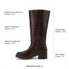 image:imageDREAM PAIRS Womens Square Toe Platform Chunky Block Heel Knee High Riding BootsDark Brown
