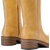 image:imageDREAM PAIRS Womens Square Toe Platform Chunky Block Heel Knee High Riding BootsYellow