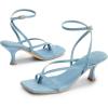 image:imageDREAM PAIRS Womens kitten Low Strappy Lace Up Heels Open Square Toe Thong Ankle Strap Heels Sexy Fashion Comfort Dress Shoes Party Sylvestra Pumps Heeled SandalsDenim Blue