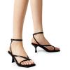 image:imageDREAM PAIRS Womens kitten Low Strappy Lace Up Heels Open Square Toe Thong Ankle Strap Heels Sexy Fashion Comfort Dress Shoes Party Sylvestra Pumps Heeled SandalsBlackpu
