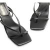 image:imageDREAM PAIRS Womens kitten Low Strappy Lace Up Heels Open Square Toe Thong Ankle Strap Heels Sexy Fashion Comfort Dress Shoes Party Sylvestra Pumps Heeled SandalsBlackpu