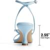 image:imageDREAM PAIRS Womens kitten Low Strappy Lace Up Heels Open Square Toe Thong Ankle Strap Heels Sexy Fashion Comfort Dress Shoes Party Sylvestra Pumps Heeled SandalsLight Blue