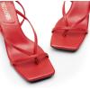 image:imageDREAM PAIRS Womens kitten Low Strappy Lace Up Heels Open Square Toe Thong Ankle Strap Heels Sexy Fashion Comfort Dress Shoes Party Sylvestra Pumps Heeled SandalsRedpu