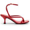 image:imageDREAM PAIRS Womens kitten Low Strappy Lace Up Heels Open Square Toe Thong Ankle Strap Heels Sexy Fashion Comfort Dress Shoes Party Sylvestra Pumps Heeled SandalsRedpu