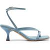 image:imageDREAM PAIRS Womens kitten Low Strappy Lace Up Heels Open Square Toe Thong Ankle Strap Heels Sexy Fashion Comfort Dress Shoes Party Sylvestra Pumps Heeled SandalsDenim Blue