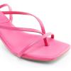 image:imageDREAM PAIRS Womens kitten Low Strappy Lace Up Heels Open Square Toe Thong Ankle Strap Heels Sexy Fashion Comfort Dress Shoes Party Sylvestra Pumps Heeled SandalsHot Pinkpu