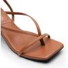 image:imageDREAM PAIRS Womens kitten Low Strappy Lace Up Heels Open Square Toe Thong Ankle Strap Heels Sexy Fashion Comfort Dress Shoes Party Sylvestra Pumps Heeled SandalsBrownpu