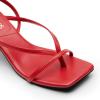 image:imageDREAM PAIRS Womens kitten Low Strappy Lace Up Heels Open Square Toe Thong Ankle Strap Heels Sexy Fashion Comfort Dress Shoes Party Sylvestra Pumps Heeled SandalsRedpu