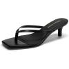 image:imageDREAM PAIRS Kitten Heels for Women Flip Flop Low Heels Square Open Toe Sandals Thong 197 Inch Heeled Sandals for Summer VocationBlack