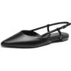 image:imageDREAM PAIRS Slingback Flats for Women PointedToe Elegant Womens Ballet Flats with Buckle Strap Classic Low Heel Dress Shoes for Casual Work Office PartyAll Blackpu