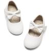 image:imageDREAM PAIRS Toddler Flower Girl Dress Shoes Little Girls Mary Janes Ballet Flats Ballerina Shoes Wedding PartyAll White