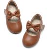image:imageDREAM PAIRS Toddler Flower Girl Dress Shoes Little Girls Mary Janes Ballet Flats Ballerina Shoes Wedding PartyBrown