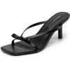 image:imageDREAM PAIRS Womens Bow Heels  Kitten Heel Mule Sandals Square Toe Strappy Slip On Dress Heels Elegant Bridal Wedding Party Formal Shoes for Special OccasionsBlack