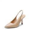 image:imageDREAM PAIRS Womens Heels Slingback Stiletto Pumps Shoes Pointed Closed Toe Kitten Heels Dress Bridal Elegant Wedding Sexy PartyNudepu