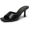 image:imageDREAM PAIRS Womens Kitten Heels Sandals  Square Toe Slip On Low Heels Heeled Mules Footwear for Everyday Dressy amp Casual OccasionsAll Black