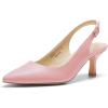 image:imageDREAM PAIRS Womens Kitten Heels Slingback Closed Pointed Toe Low Pumps Shoes Women Party Wedding Sexy Casual Dress ShoesPinkpu
