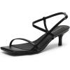 image:imageDREAM PAIRS Womens Low Kitten Heels Square Open Toe Ankle Strap Party Wedding Dressy 216 Inch 2026SS Sandals Shoes With Quiet Heel CapBlack