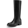 image:imageDREAM PAIRS Womens Square Toe Platform Chunky Block Heel Knee High Riding BootsBlack