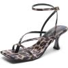 image:imageDREAM PAIRS Womens kitten Low Strappy Lace Up Heels Open Square Toe Thong Ankle Strap Heels Sexy Fashion Comfort Dress Shoes Party Sylvestra Pumps Heeled SandalsLeopard