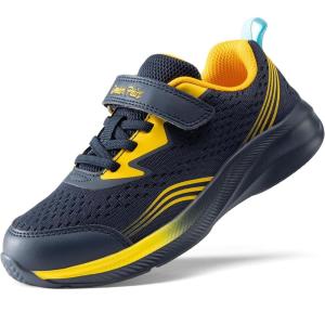 image:imageDREAM PAIRS Boys Girls Shoes Kids Tennis Sneakers Athletic Running Walking School Gym Lightweight Footwear for LittleBig KidNavyYellow