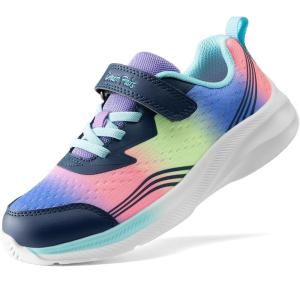 image:imageDREAM PAIRS Boys Girls Shoes Kids Tennis Sneakers Athletic Running Walking School Gym Lightweight Footwear for LittleBig KidRainbowBlue