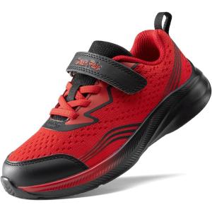 image:imageDREAM PAIRS Boys Girls Shoes Kids Tennis Sneakers Athletic Running Walking School Gym Lightweight Footwear for LittleBig KidRedBlack
