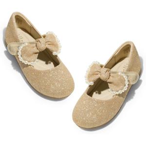 image:imageDREAM PAIRS Toddler Flower Girl Dress Shoes Little Girls Mary Janes Ballet Flats Ballerina Shoes Wedding PartyGoldGlitter