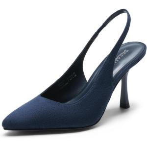 image:imageDREAM PAIRS Womens Heels Slingback Stiletto Pumps Shoes Pointed Closed Toe Kitten Heels Dress Bridal Elegant Wedding Sexy PartyNavysuede